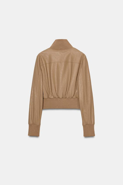 Veste bomber effet cuir