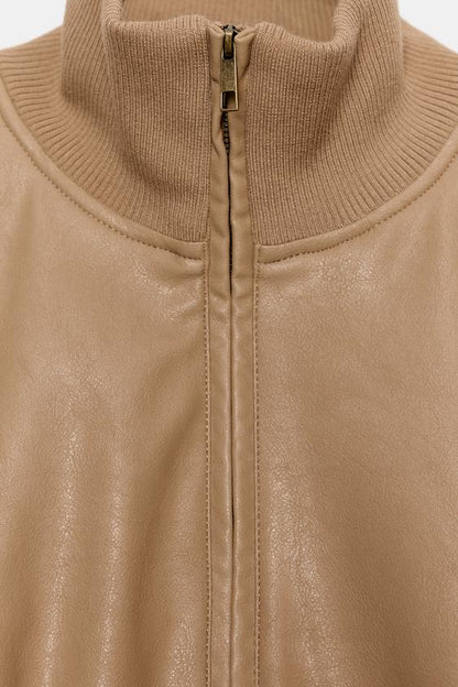 Veste bomber effet cuir