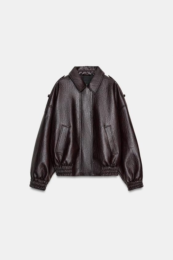 Veste bomber effet cuir ZW Collection