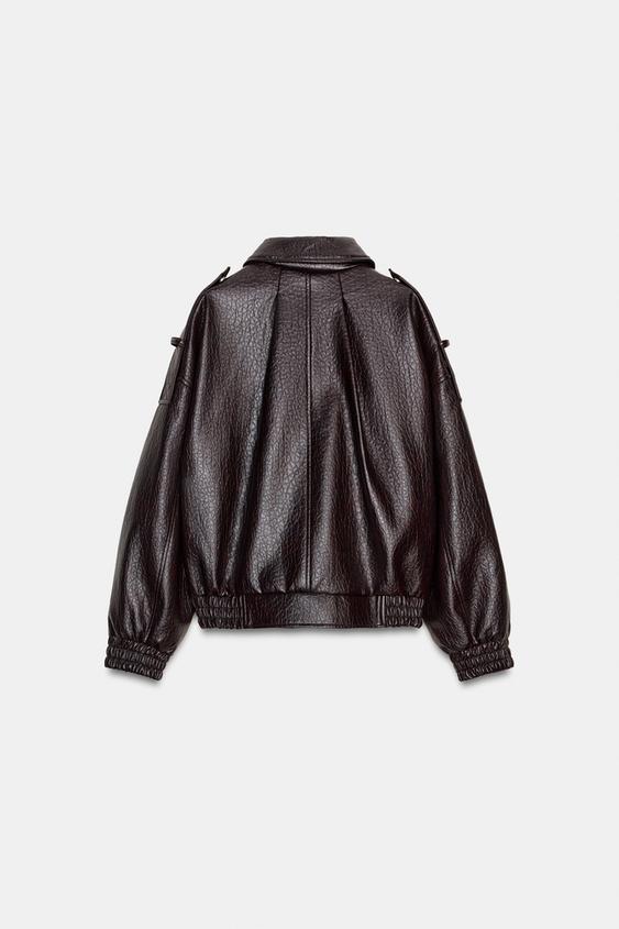 Veste bomber effet cuir ZW Collection