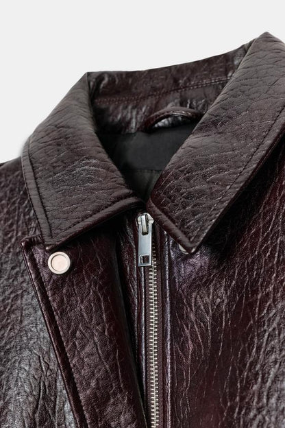 Veste bomber effet cuir ZW Collection