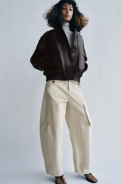 Veste bomber effet cuir ZW Collection