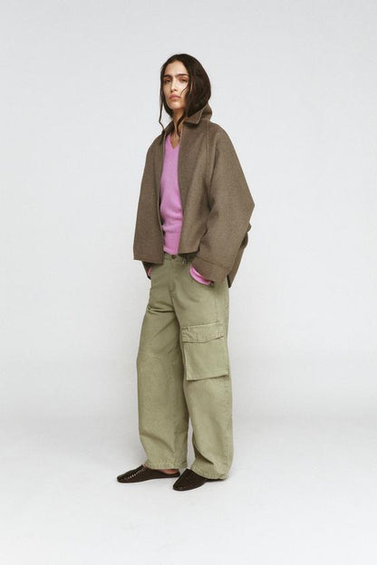 Veste en laine à fermeture zippée ZW Collection