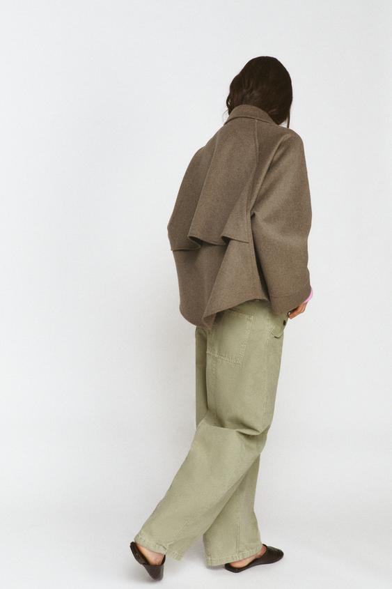Veste en laine à fermeture zippée ZW Collection