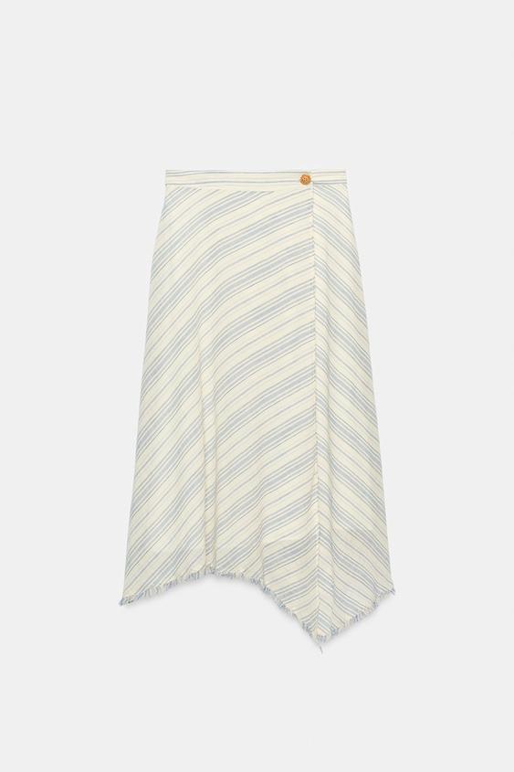 Jupe midi asymétrique