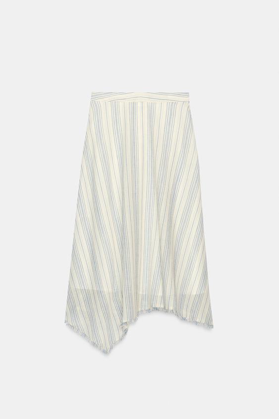 Jupe midi asymétrique