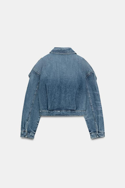 Blouson en denim à passants