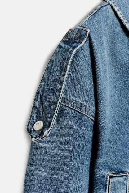 Blouson en denim à passants