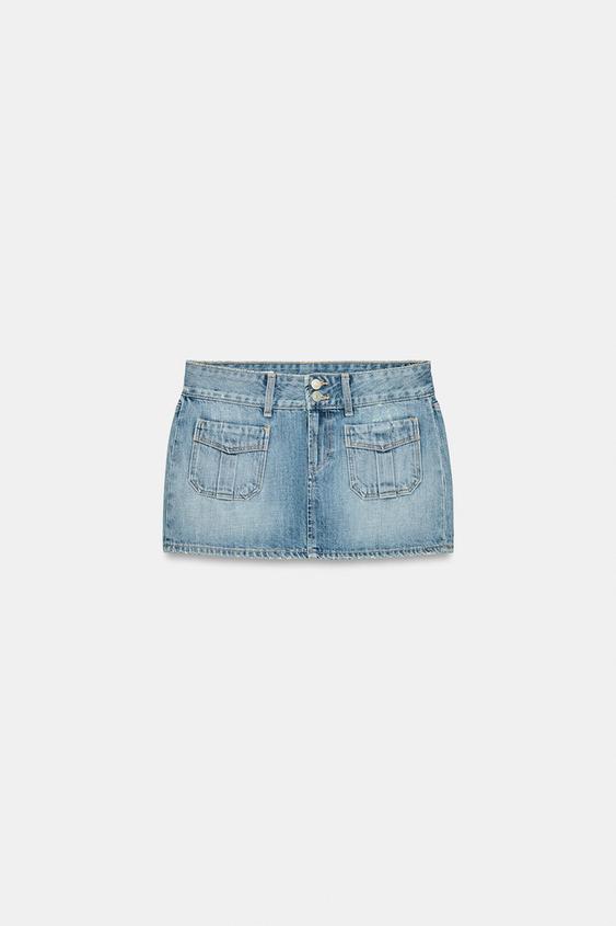 Jupe mini en denim TRF