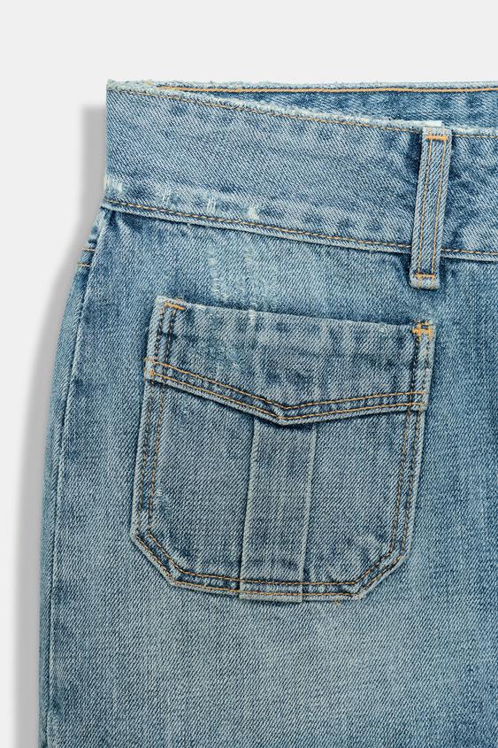 Jupe mini en denim TRF