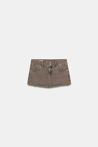 Jupe mini en denim TRF color
