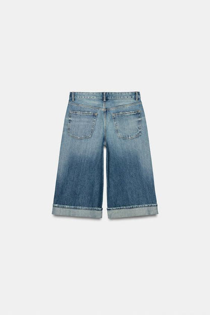 Jorts en denim TRF, taille mi-haute