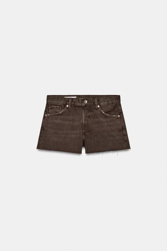 Short en denim TRF coloré, taille mi-haute