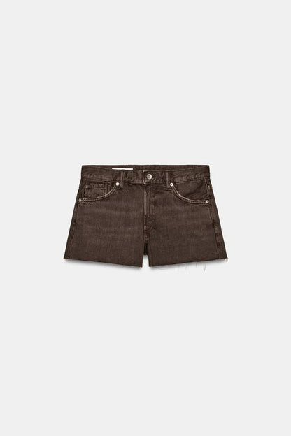 Short en denim TRF coloré, taille mi-haute