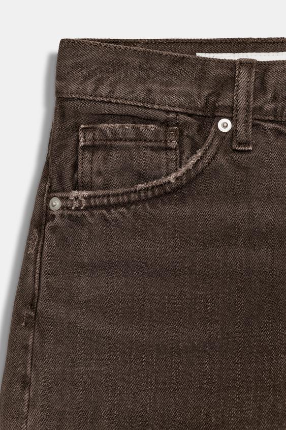 Short en denim TRF coloré, taille mi-haute