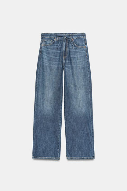 Jean en denim TRF coupe décontractée taille mi-haute