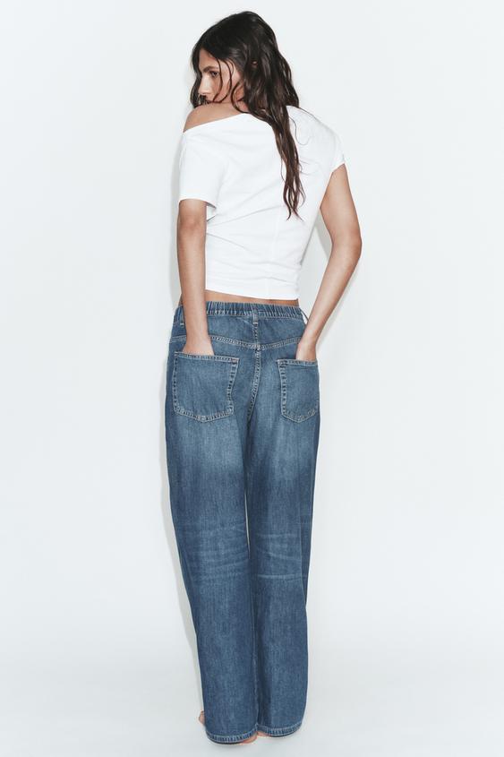 Jean en denim TRF coupe décontractée taille mi-haute