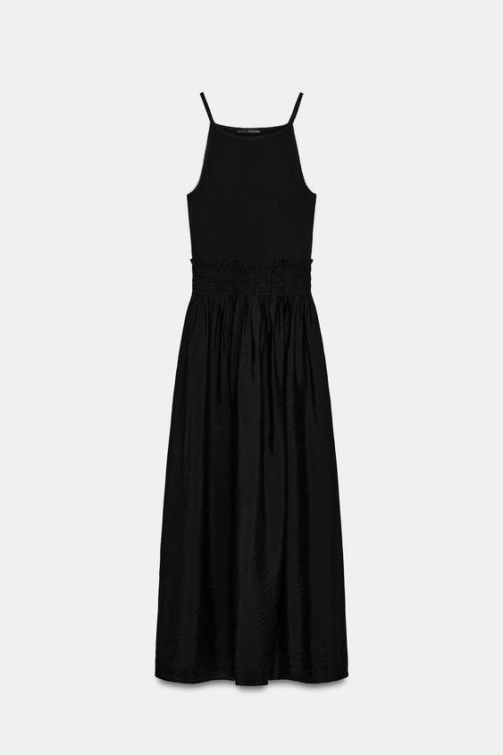 Robe contrastée à bretelles