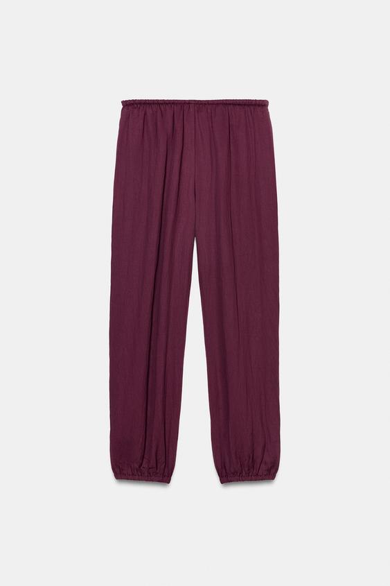 Pantalon bouffant à taille élastique