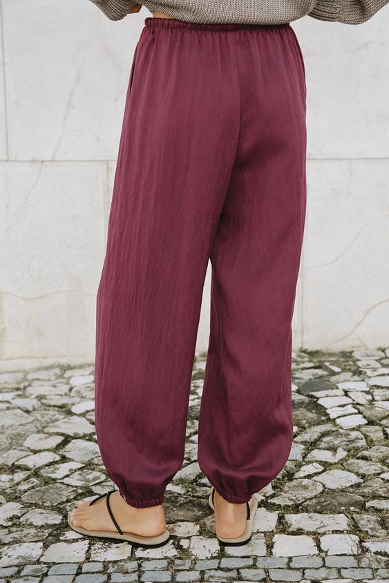 Pantalon bouffant à taille élastique