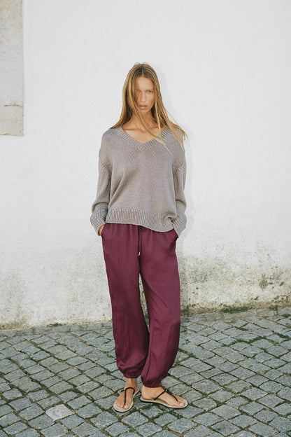Pantalon bouffant à taille élastique