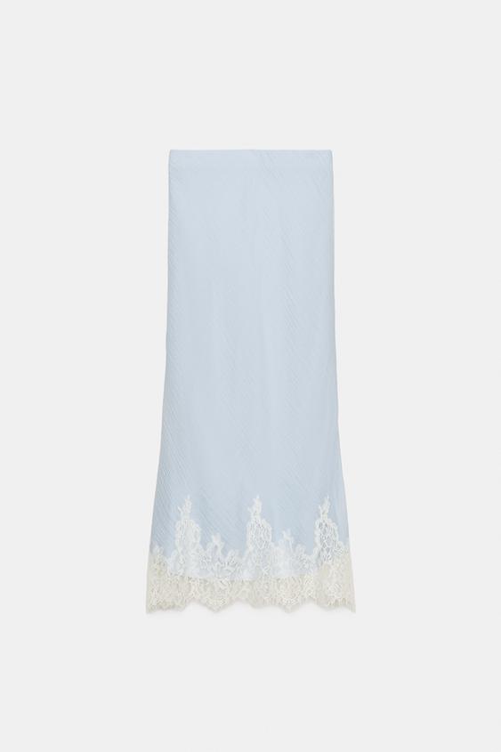 Jupe midi en dentelle