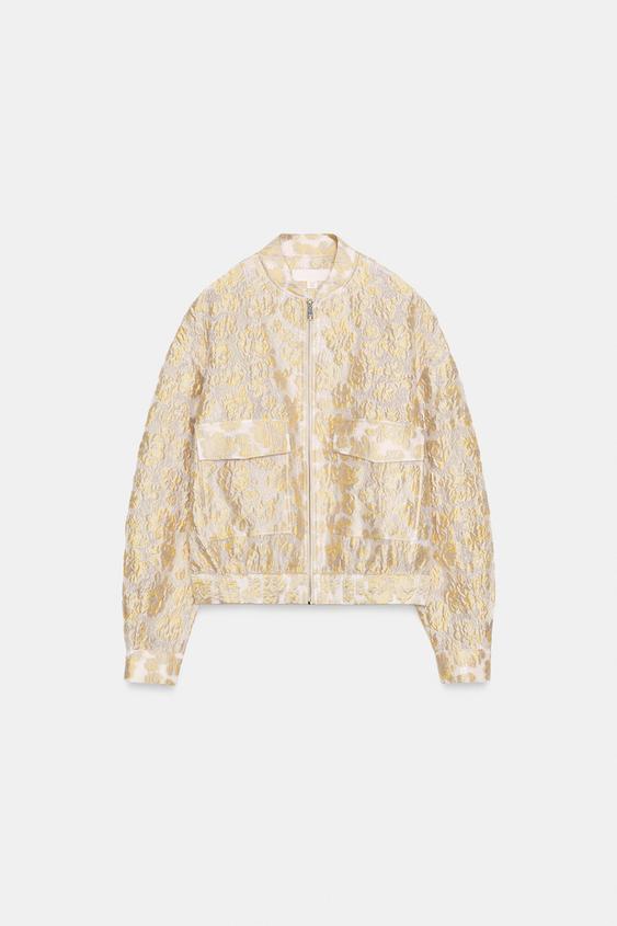 Veste bomber en jacquard