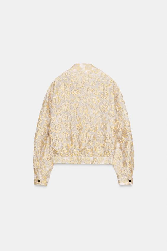 Veste bomber en jacquard