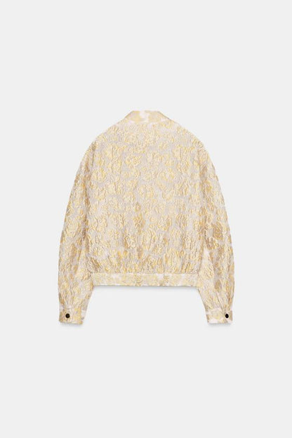 Veste bomber en jacquard