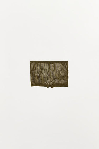 Short en maille texturée