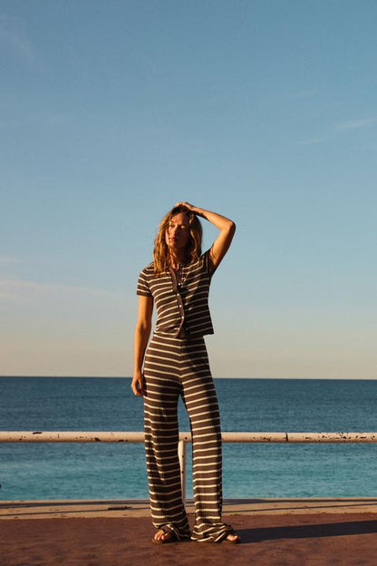 Pantalon à rayures