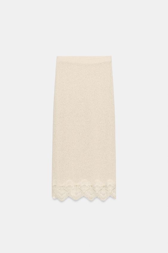 Jupe texturée au crochet