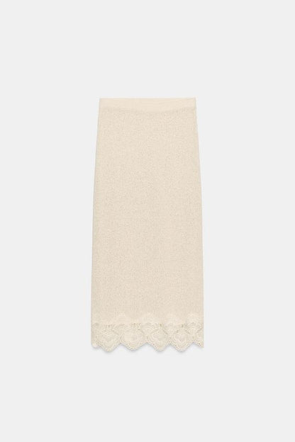 Jupe texturée au crochet