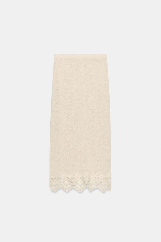 Jupe texturée au crochet