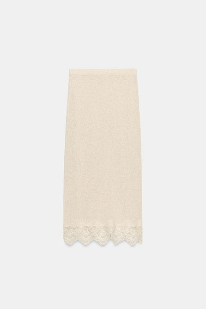 Jupe texturée au crochet