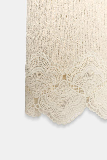 Jupe texturée au crochet