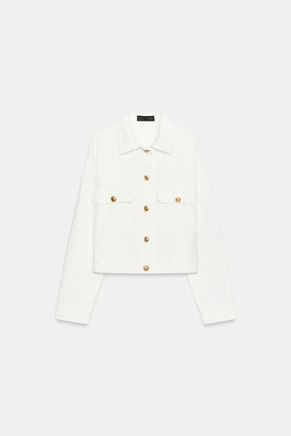 Blouson à boutons dorés