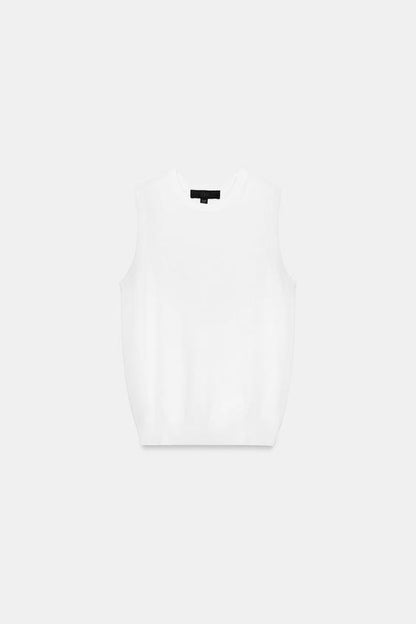 Top en maille sans manches