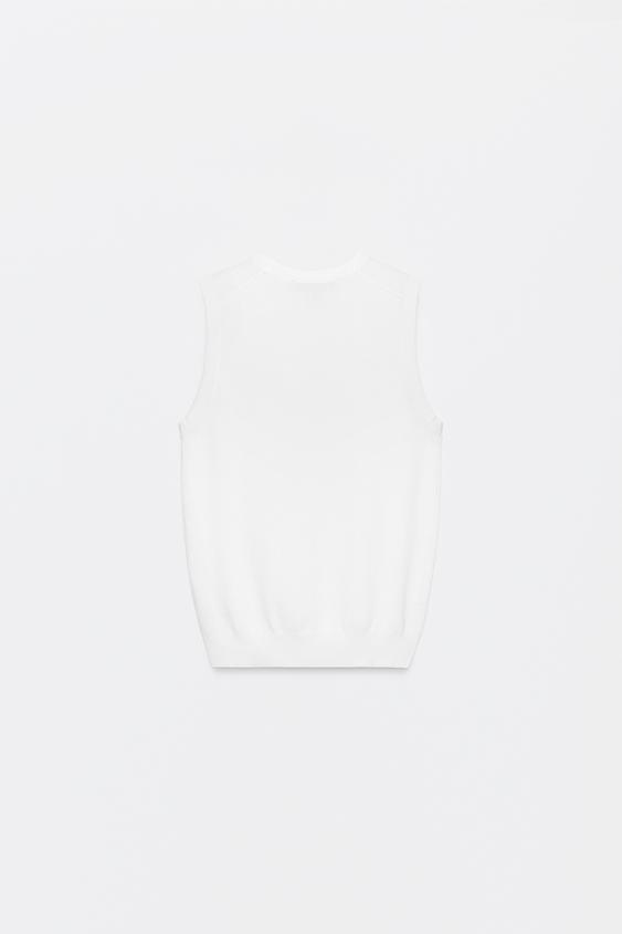 Top en maille sans manches