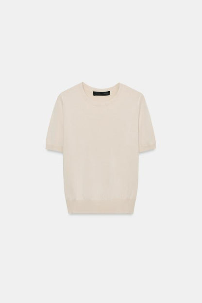 Pull à manches courtes en maille basique