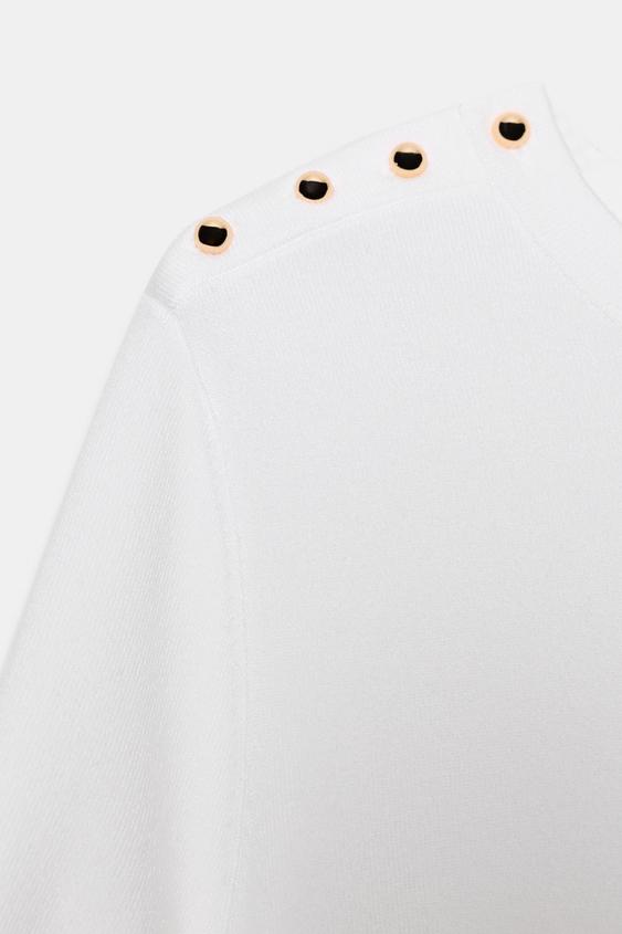 Pull basique en maille à manches courtes