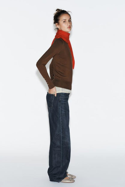 Pull basique uni en maille