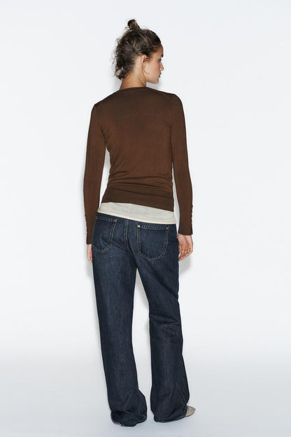 Pull basique uni en maille
