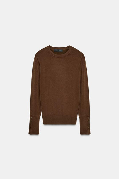 Pull basique uni en maille