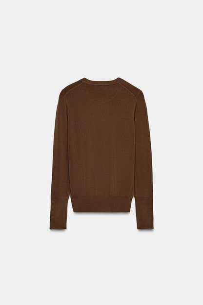 Pull basique uni en maille