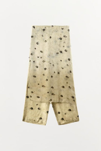 Jupe-culotte imprimée en dentelle