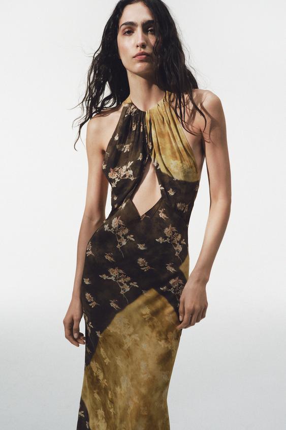Robe imprimée dos-nu