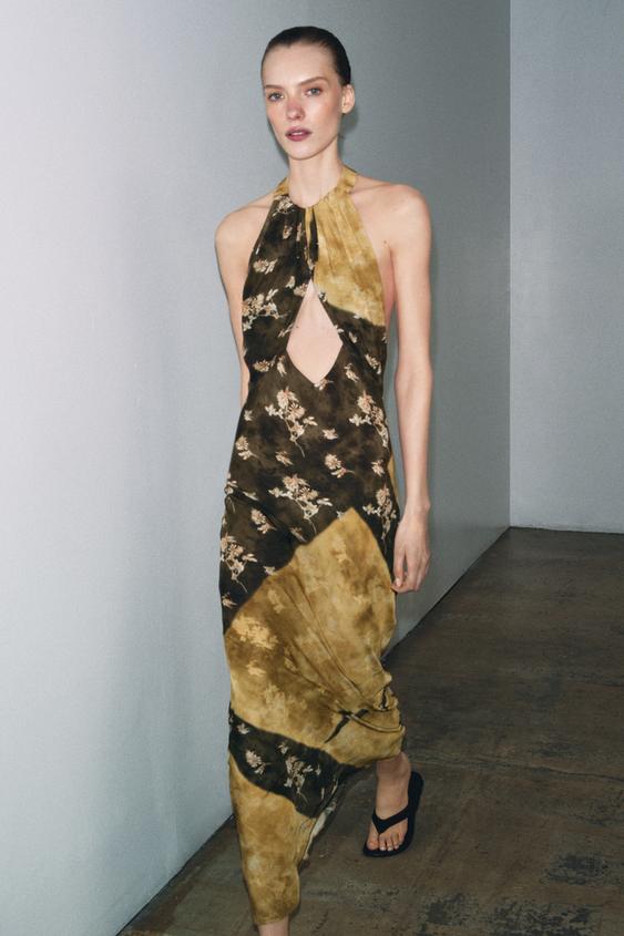 Robe imprimée dos-nu