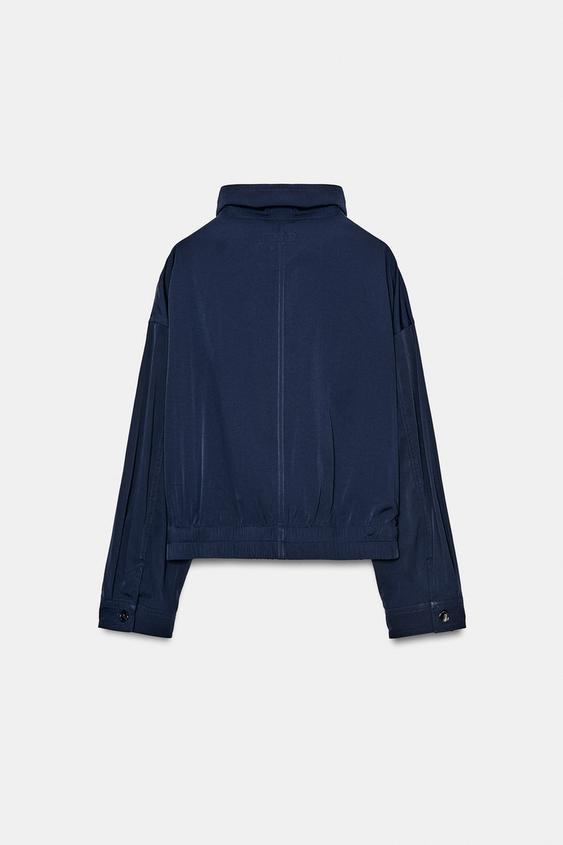 Blouson à col montant à poches à rabat
