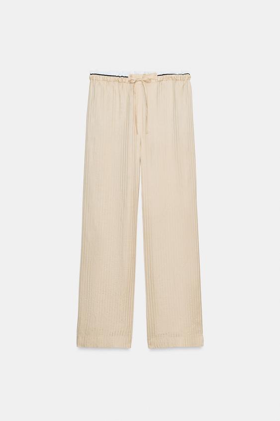 Pantalon style pyjama en jacquard ZW Collection